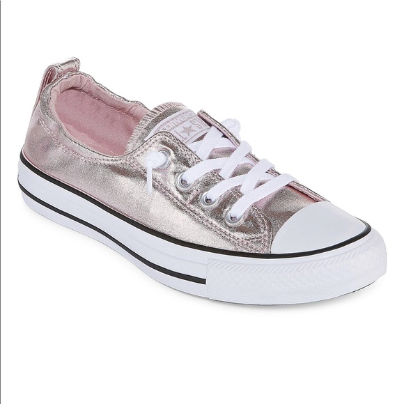 metallic pink converse